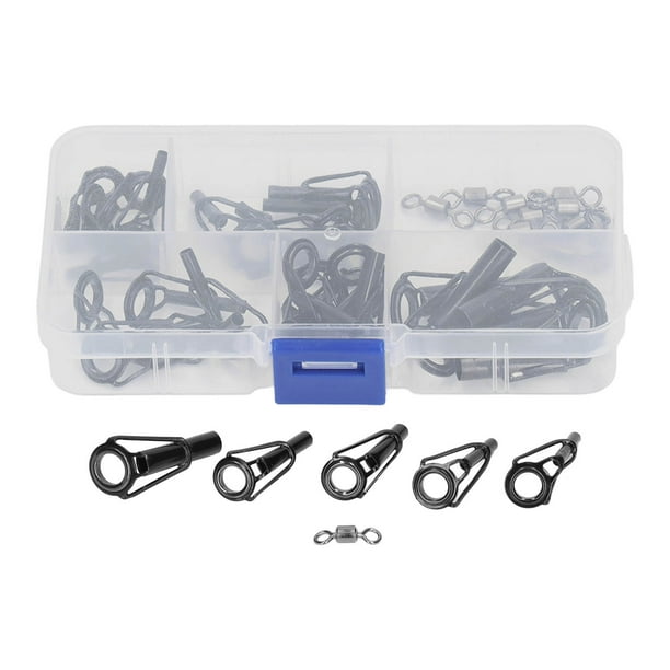 Fishing Rod Tip Repair Kit, Fishing Rod Guides Portable Reduce Damage 5  Apertures With Storage Box For Replacement 