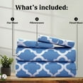 thumbnail image 7 of Lux Decor Collection Hotel Luxury Deep Pocket Soft Brushed Microfiber Wrinkle Resistant Bed Sheet Set - Full Sheets, Blue, 7 of 7