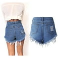thumbnail image 6 of ZVNAΖH Womens Plus Size Jean Shorts, Women's Ripped Stretchy Jean Shorts Casual Summer Mid Waist Shorts, Sizes S-5XL, 6 of 6