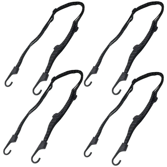 OUNONA  4 Pcs Retractable Ratchet Strap Bungee Shock Cords Motorcycle Elastic Rope