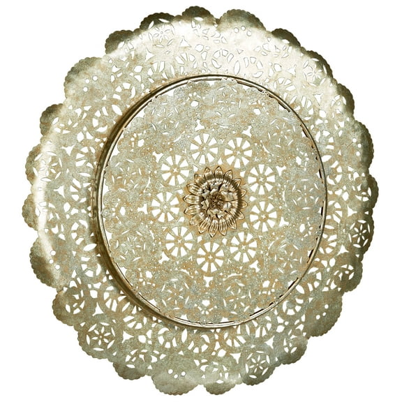 Dariela Round Metal Wall Art Gold