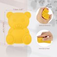 thumbnail image 3 of Unique Bargains Soft Silicone Body Scrubber Sensory Brushes Silicone Loofah Pet Shower Brush Bath Brush Yellow, 3 of 7
