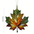 thumbnail image 3 of Maple Leaf Window Hanging Decor - Glitter Acrylic Fall Suncatcher Ornaments, Stained Glass Style Leaf Decor for Thanksgiving & Autumn Home Decoration, 3 of 5