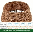 thumbnail image 2 of Rattan Christmas Tree Collar Wicker Tree Skirt Stand Base Cover Brown Wash 24 inch, 2 of 6