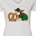 thumbnail image 4 of Inktastic Cute Hedgehog with Pretzel Women's V-Neck T-Shirt, 4 of 5