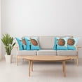 thumbnail image 4 of Ambesonne Turtle Throw Pillow Cover 4 Pack, Sea Animal Caribbean, 24", Turquoise Cinnamon, 4 of 5