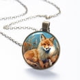 thumbnail image 6 of Fox Necklace Personalized Custom Photo Round Pendant Adjustable Stainless Steel Necklaces with Gift Box for Men Women Mothers Valentine's Jewelry Gift, 6 of 6