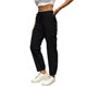 thumbnail image 2 of Pantalones informales de lino lisos para mujer con cintura elástica y cordón, 2 of 7