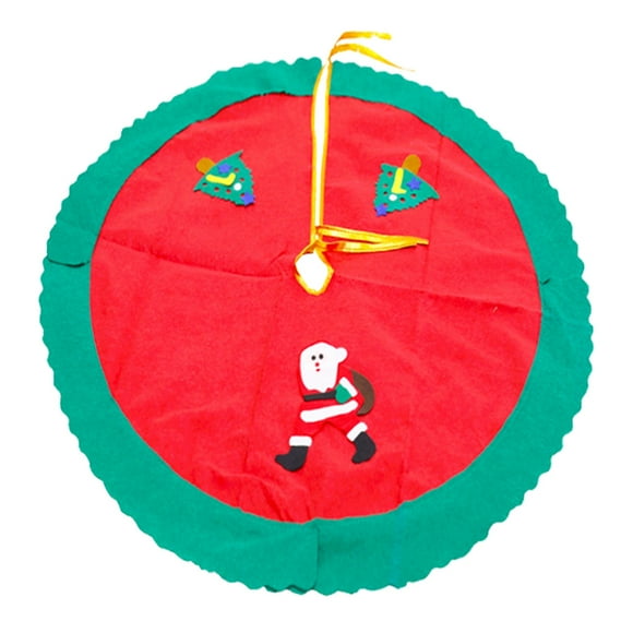 Christmas Burlap tree skirt tree mat decorated indoor and outdoor Christmas holiday