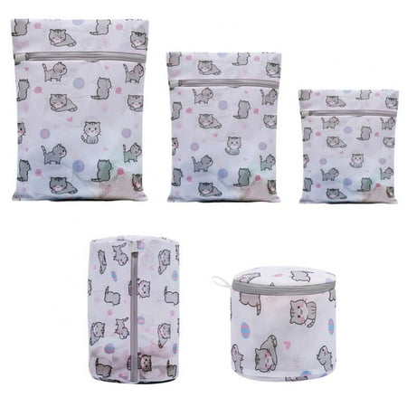 1pc/5pcs Laundry Bags  Lingerie Bags for Laundry with Zipper Durable Polyester for Blouse Hosiery Stocking Underwear Bra Lingerie (Large/Medium/Small/Sneaker Bag/Bra Bag)