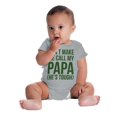 thumbnail image 4 of Dont Make Me Call My Papa He's Tough Romper Boys or Girls Infant Baby Brisco Brands 12M, 4 of 6