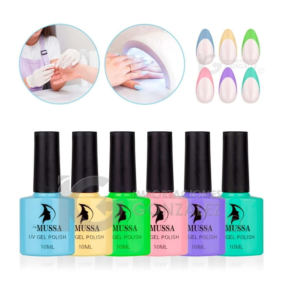 Esmaltes Para Uñas Gama De Gelish Semipermanente Mussa x 6 unidades Uv Gama L Mussa 10 ml