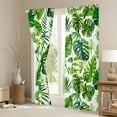 thumbnail image 3 of Manfei Plam Mostera Pattern Blackout Curtains Set of 2 (52x84 Each),Tropical Botanical Plant Window Curtains,Green Beige Curtains and Drapes For Kids,Microfiber Bedroom Decor, 3 of 6