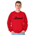 thumbnail image 5 of Beast Motivation Workout Gym Fitness Men's Crewneck Sweatshirt Brisco Brands S, 5 of 6
