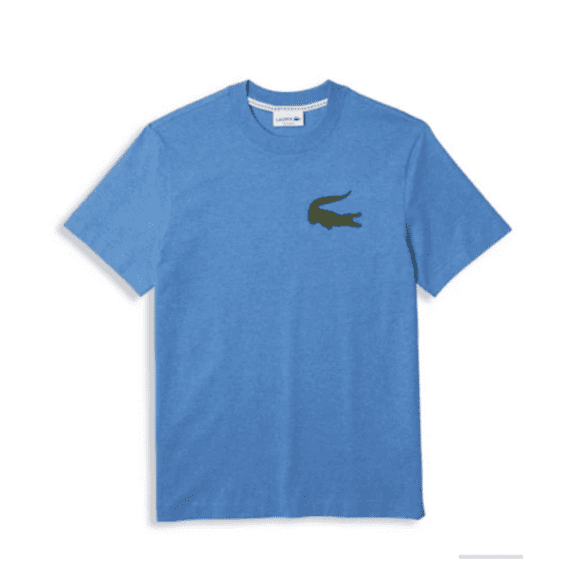$85 Lacoste Mens Crew Neck Breathable Cotton Logo T-Shirt, Blue Chin, 4XLB (11)