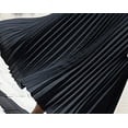 thumbnail image 5 of JINMGG Womens Plus Size Clearance $5 Womens Solid Pleated Elegant Midi Elastic Waist Maxi Skirt Black Free Size, 5 of 6
