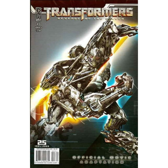 Transformers: Revenge of the Fallen Official Movie Adaptation #3B VF ; IDW Comic Book