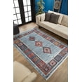 thumbnail image 3 of SantaCatarina Blue Modern Polyester Area Rugs for Living Room Washable Rugs Boho Moroccan Area Rug Soft Geometric Bohemian Distressed Indoor Rug for Bedroom Dining Room Office Foldable Nonslip Rug, 3 of 9