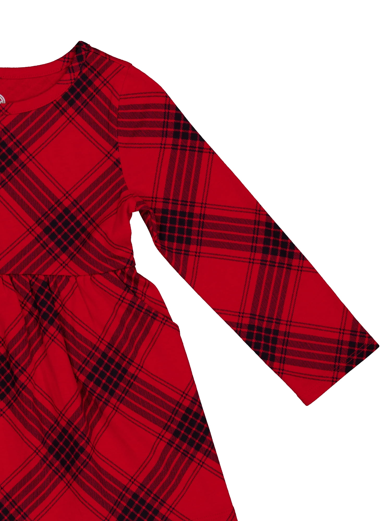 Wonder Nation Toddler Girls Long Sleeve Play Dress, Sizes 12M-5T