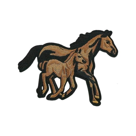 AOOOWER Animal Sew On/Iron On Patches Horse Head Embroidered Patches Ponies Sewing Patches Applique Patches for Bag Decoration