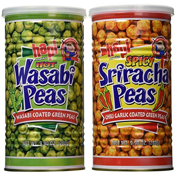 NineChef Bundle Hapi Hot Wasabi Peas + Spicy Sriracha Peas Combo Pack