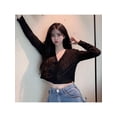 thumbnail image 2 of Womens Ladies Solid Cable Knit Cardigan Button Long Sleeves V-Neck Cardigan, 2 of 4