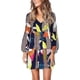 thumbnail image 1 of Vestido túnica de verano para mujer, cuello en V, informal, suelto, fluido, con vuelo, talla XL, 1 of 5