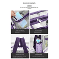 thumbnail image 4 of Mochila Transparente Morada Unisex Escolar y Conciertos, Resistente y Waterproof, con 2 Compartimentos y Bolsillo para Botella, Ligera, Trendy y Fabricada con Materiales Reciclados, 4 of 4