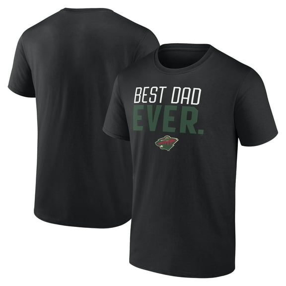 Men's Black Minnesota Wild Best Dad Ever T-Shirt