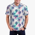 thumbnail image 1 of Balery Palm Leaves Camisa Polo de Hombre con Estampado, de Manga Corta y Tejido Medio, Camisa Tipo Golf Polo-Large, 1 of 6