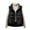 Black Vest, variant on Htigea Sleeveless Jacket for Women Fall Winter Puffer Vest Solid Casual Loose Fit Coats Trendy Zip Stand Collar Vest with Pockets White M