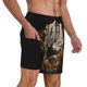 thumbnail image 2 of Balery Enchanted Deer In Cave Bañador para hombre, shorts de playa de secado rápido con entrepierna y forro de compresión-Large, 2 of 6