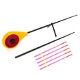 thumbnail image 1 of TFixol 16cm Red Ice Fishing Tip with Yellow ABS Pole, Lightweight & Durable, 2-Leg Support, Flexible Tips for Enhanced Sensitivity, 45g, Includes 2 Rods & 5 Tips, 1 of 6