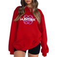 thumbnail image 1 of Moonsky Sudadera pop Demon Hun/er, sudadera Huntrix con cuello redondo, jersey de manga larga para mujer y hombre, ropa de calle, moda urbana (Rojo L), 1 of 3