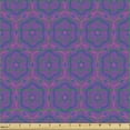 thumbnail image 2 of Abstract Fabric by the Yard, Continuing Ornamental Illustration of Concentric Flower Like, Decorative Upholstery Fabric for Sofas and Home Accents, Fuchsia Royal Blue and Pink by Ambesonne, 2 of 5