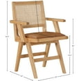 thumbnail image 3 of Meridian Furniture Abby Cognac Vegan Leather Dining Arm Chair (Set of 2), 3 of 8