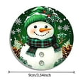 thumbnail image 3 of Christmas Coasters Set, Absorbent Heat Insulating Placemats for Festive Table Decor, Cute Snowman Pattern Party Gift(Green-B), 3 of 6
