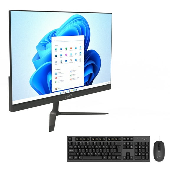 Supersonic 23.8-In. All-In-One Desktop Computer, Intel Alder Lake N100, 8-GB, 256-GB SSD, Black, SC-5524AIO