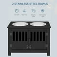 thumbnail image 3 of PawHut Dog Food Storage Cabinet with Bowls & Dog Feeding Station, Black, 3 of 9