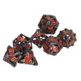 thumbnail image 5 of Juego de Dados poliédricos Yuxing Metal huecos con patrón en forma de corazón 7 Uds, 5 of 5