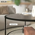 thumbnail image 4 of HOMCOM Round Side Table with Storage, 2-Tier End Table Tempered Glass Top, 4 of 9
