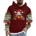 thumbnail image 2 of Yusimy Mens Christmas Printed Hoodie Long Sleeve Pullover Casual Athletic Top, 2 of 5
