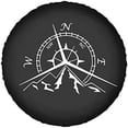 thumbnail image 1 of Mountains Compass Adventure Pattern Print Spare Tire Cover Waterproof Dust-Proof UV-Proof Wheel Tire Covers for Jeep Wrangler Travel Trailers RVS Cars Trucks and Many SUV Vehicle Compatib, 1 of 7