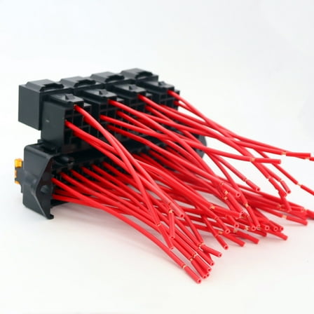 Yassdwbn Universal 15 Way Blade Fuse Box Block Holder With 4 Way 12V 40A Relay for Car Truck