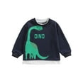 thumbnail image 1 of Xingqing Bébé Bébé Garçons Hoodie Dinosaure Impression Manches Longues Col Rond Tops, 1 of 8