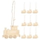 thumbnail image 5 of Adornos de tren de madera, colgantes de cabeza de tren de madera en blanco, rebanadas artesanales de tren de madera, 10 Uds., 5 of 7
