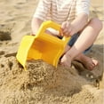 thumbnail image 5 of Hape: Sand Construction Playset - 4pc Beach Toy Set, Digger Bucket, Bulldozer Shovel, Safety Cone, Indicator, Scoop & Dig, Water Play, Kids Ages 3+, 5 of 7