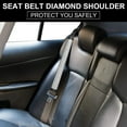 thumbnail image 4 of Friendsa - Juego de 7 accesorios para coche, cubierta brillante para cinturón de seguridad, con diamantes de imitación, para pomo de puerta, guantes de cristal, cubierta para palanca de cambios, cubierta para freno de mano, anillo de inicio, insignia adhesiva para mujeres y adultos, decoración de coche con diamantes (blanco) Ormromra WMZL-1783, 4 of 9