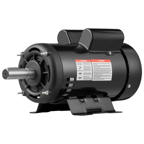 KFFKFF 5 HP Electric Motor, 1725 RPM, Air Compressor Compatible, CW/CCW Rotation, 1.125-inch Shaft Diameter, 2.75-inch Shaft Length, 20.7N.m Torque, Single-Phase, ODP Cooling, 230V, 184T Frame