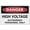 Warning Sign 2, variant on Danger High Voltage Authorised Personnel Only Sign 8"x12" - Aluminum Tin Warning for Home Outdoor Garden, Weatherproof Security Decor